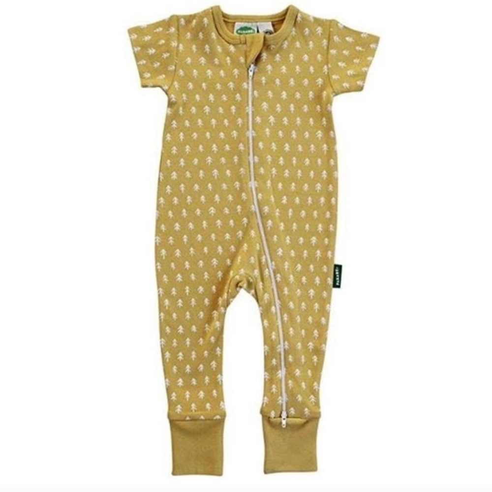 Parade Organics Yellow Print Romper, 6-12 Months
